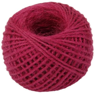 Cáñamo 50 grs. Aprox. Color Rojo Italiano (burdeo)