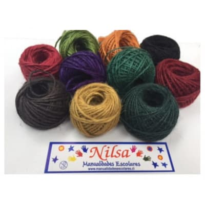 Cáñamo 50 grs. Aprox. Color Rojo Italiano (burdeo)