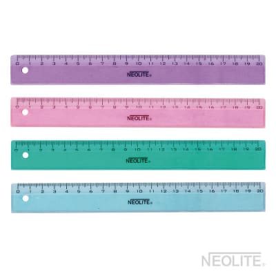 Regla Multicolor Plástico 20cm (004) NEOLITE