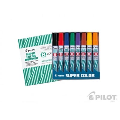 Marcador Permanente SCA Biselado Set 8 colores  PILOT