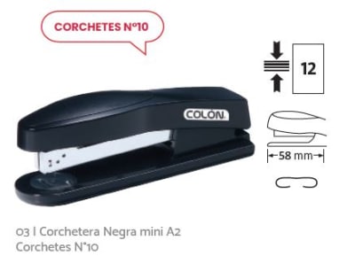 CORCHETERA COLON CHICA NEGRA A-2  N10 12H