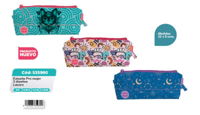 ESTUCHE PRO MUJER 3 DISEÑOS