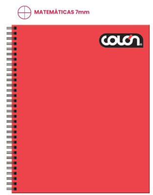 CUADERNO UNIV. COLON  LISO MAT-7MM   100 HJ (SURTIDO)