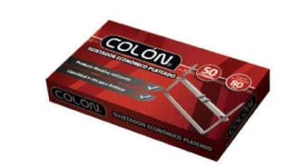 SUJETADOR ECONOMICO PLATEADO COLON 50 UNIDADES