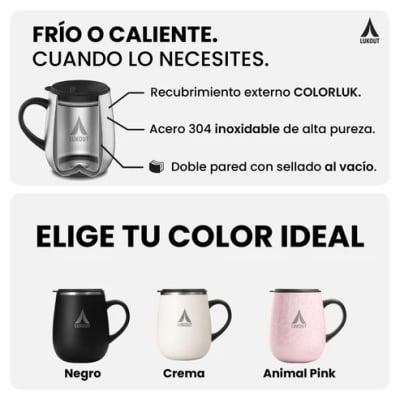 Taza Térmica Mug 470 ml Negro