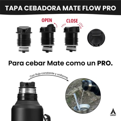 Termo Mate Flow PRO 1200 ml Negro 1200 ml