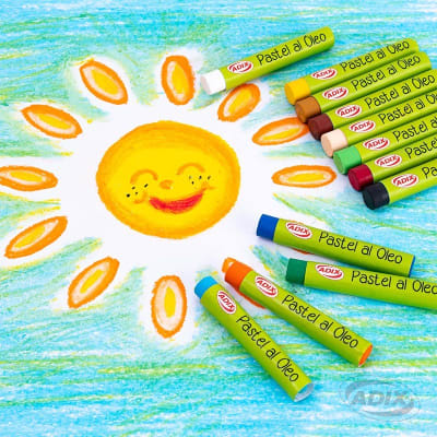 Crayón Óleo Pastel 12 Colores (008) ADIX