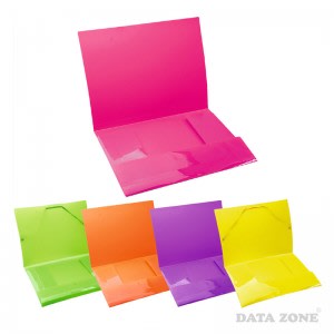 Carpeta Cartera con Elástico A4 Flúor Surtido