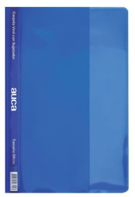 CARPETA VINIL C/SUJET OFICIO AZUL AUCA