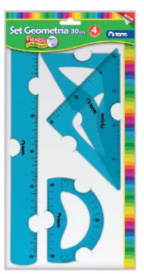 BL. SET GEOMETRICO FLEX 4 PZAS COL SURTIDO TORRE