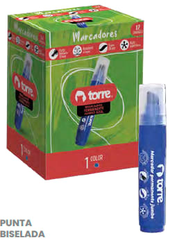 MARCADOR PERM. JUMBO 10 MM AZUL TORRE