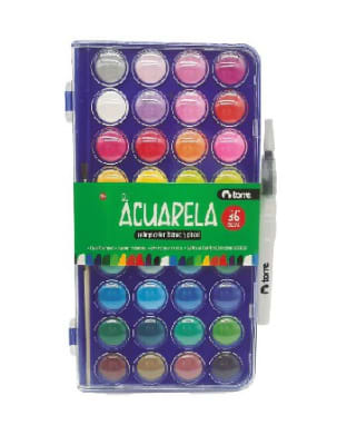ACUARELA 36 COLORES TORRE