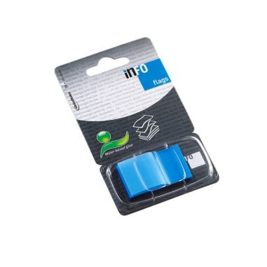 BANDERITAS ADHESIVAS 50un 25x43mm AZUL INFO