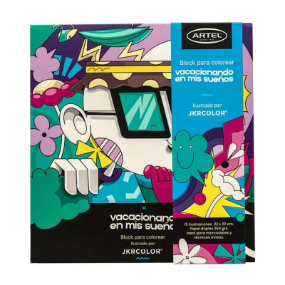 Block colorear Vacacionando en mis sueño
