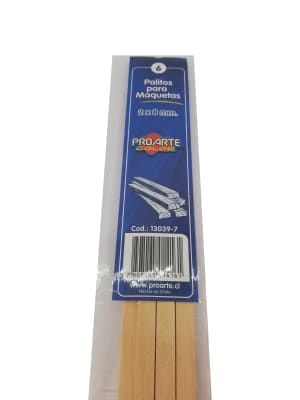 PALOS P/MAQUETAS PROARTE 50cm. 2x 8 BOLSA  de 6