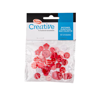 Botón Plástico San Valentín 40u (003) CREATIVE