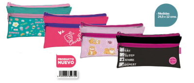 ESTUCHE DOBLE FLAT NIÑA 4 DISEÑOS