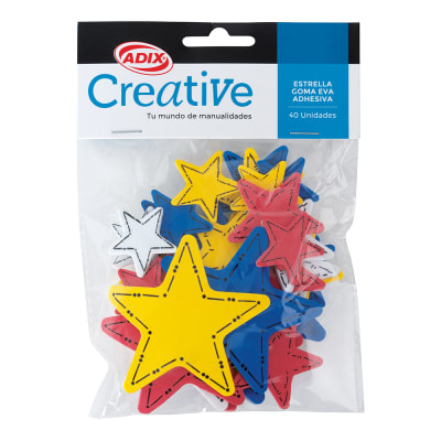 Estrella Goma Eva Adhesiva 40u (009) CREATIVE