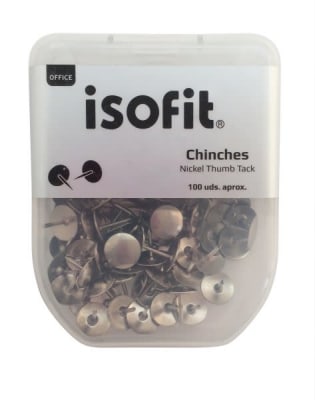 CHINCHE ISOFIT-DSG NIQUELADOS C/PLAST 100 UNI