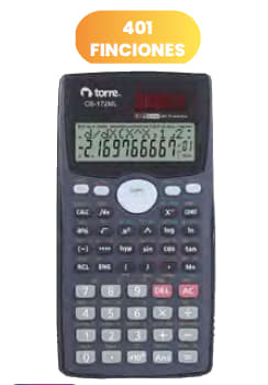 CALCULADORA CIENTIFICA NEGRA 172ML 401 FUNCIONES TORRE