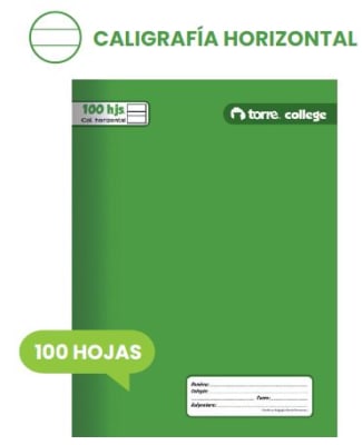 CUAD. COLLEGE TORRE LISO CAL HORZ. 100H