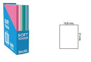 LIBRETAS SOFT TOUCH 14,8x 21 PDQ 4 COLORES 
