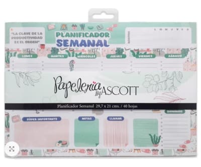 PLANIFICADOR SEMANAL 40HJ ASCOTT 29,7X21CM