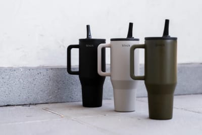 BLACK STRAW MUG BLACK