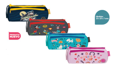 ESTUCHE DOBLE POCKET 4 DISEÑOS V2