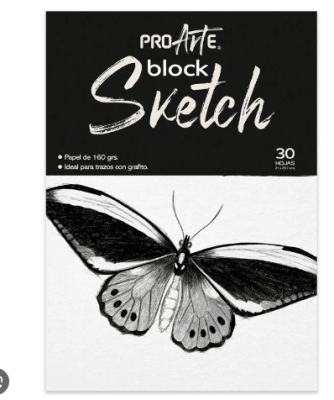 BLOCK PROARTE SKETCH 30 HJS.160GRS. 21x29,7 cm.