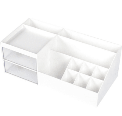 ORGANIZA.ESCRITORIO MEDIANO 18X9X9 CM GRIS/BCO 
