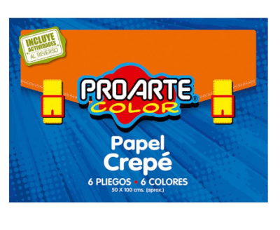 EST.PAPEL CREPE PROARTE 6 HJS.6 COLORES 50x100