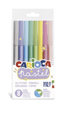 PLUMONES 8 COLORES PASTEL CARIOCA