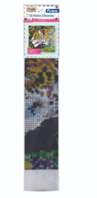 LIENZO REGALABLE PINTURA DIAMANTES.30x30 LEOPARDO