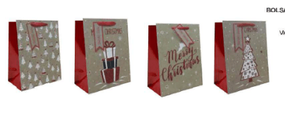 BOLSA REGALO NAVIDAD PEQUEÑA. 11X14X6,5 CM