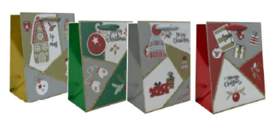 BOLSA REGALO NAVIDAD MED. 20X20X8 CM