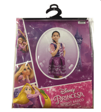 DISFRAZ BASICO RAPUNZEL 4-5 ANOS DISNEY
