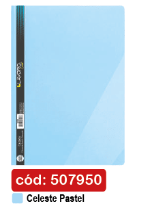 CARPETA C/ACCOCLIP BOLS.TRIANGULAR OF.AZUL PASTEL LAVORO