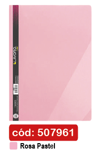CARPETA C/ACCOCLIP BOLS.TRIANGULAR OF.ROSA PASTEL LAVORO