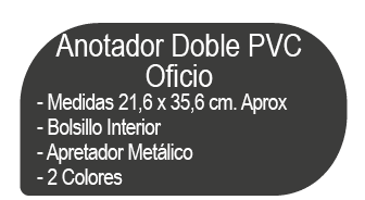 ANOTADOR DOBLE PVC OF NEGRO LAVORO