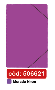 CARPETA C/ELASTICO ESTANDAR OF.CART. MORADO NEON LAVORO