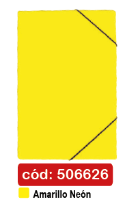 CARPETA C/ELASTICO ESTANDAR OF.CART. AMARILLO NEON LAVORO