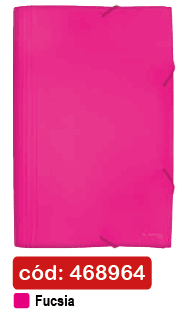 CARPETA C/FUELLE OF C/ELAST 13 DIV FUCSIA LAVORO
