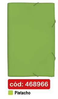 CARPETA C/FUELLE OF C/ELAST 13 DIV PISTACHO LAVORO