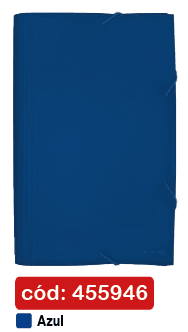 CARPETA C/FUELLE OF  C/ELAST 13 DIV AZUL LAVORO
