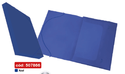 CARPETA CAJA C/ELASTICO OFICIO AZUL LAVORO