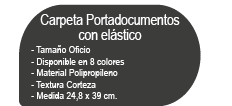 CARPETA PORTADOCUMENTOS C/ELASTICO AZUL LAVORO
