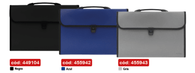 MALETIN C/FUELLE OF. C/CIERRE 13 DIV GRIS LAVORO