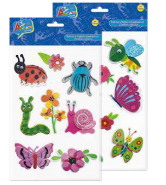 FIG BICHIT Y FLOR GOMA EVA 9 PCS 2 SUR