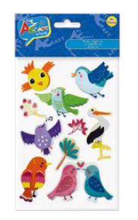 FIG PAJARITOS Y FLORES GOMA EVA 11 PCS